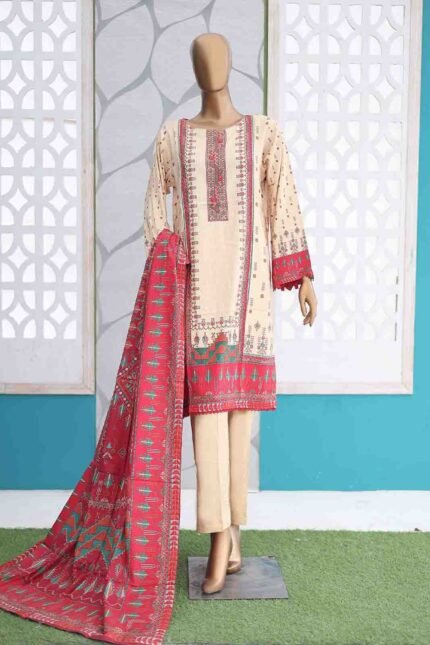 Bin Saeed - Linen Printed 3 Pc Suit